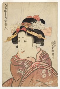 De acteur Iwai Hanshiro V als de dochter van de groenteboer, Oshichi, ca. 1815