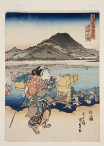 Uitzicht op Fuch? door Utagawa Kunisada