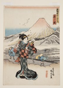Uitzicht op Hara door Utagawa Kunisada