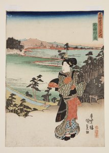 Uitzicht op Ishiyakushi (Ishiyakushi no zu) door Utagawa Kunisada