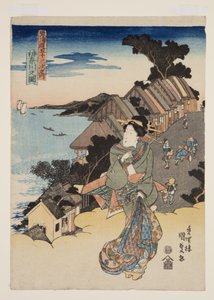Uitzicht op Kanagawa door Utagawa Kunisada