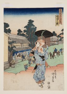 Uitzicht op Narumi door Utagawa Kunisada