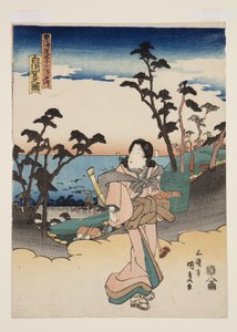 Uitzicht op Shirasuka door Utagawa Kunisada