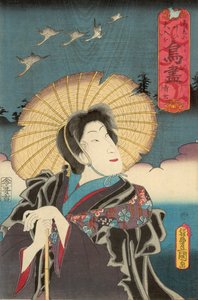 Wilde ganzen, uitgegeven door Otaya Takichi door Utagawa Kunisada
