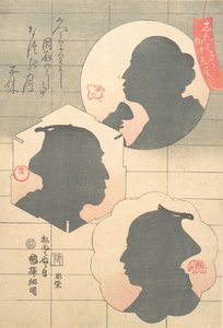 Silhouetbeeld van Kabuki Acteur, 19e eeuw
