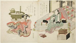 Een paar in de slaapkamer door Utagawa Kuniyasu