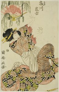 De Acteur Fujikawa Tomokichi II als Okaru, vrouw van Kanpei door Utagawa Kuniyasu