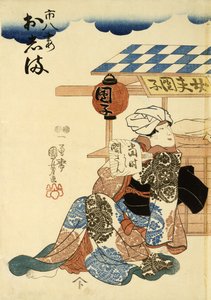 Horikoshiya Ichichachi en zijn vrouw Oshino Ichihachi, c. 1852-1861