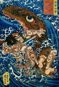 Izumo no Imaro Serie: Ongetitelde serie krijgersprenten uitgegeven door Yamaguchiya, ca. 1833-35