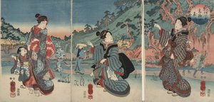 De Jewel-rivier van Kōya in de provincie Kii door Utagawa Kuniyoshi