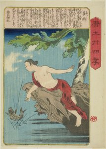 Jiang Shi (Kyo Shi), uit de serie "Vierentwintig voorbeelden van kinderlijke gehoorzaamheid in China (Morokoshi nijushiko)"