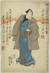 Herdenkingsportret van de acteur Ichimura Takenojo V door Utagawa Kuniyoshi