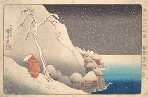 Priester Nichiren in Ballingschap op Sado Eiland, ca. 1830