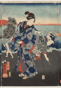 Zonsopgang bij Futami Baai door Utagawa Kuniyoshi
