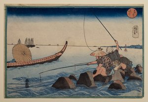 Teppōzu, uit de serie „Beroemde plaatsen in de oostelijke hoofdstad“ door Utagawa Kuniyoshi