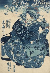 De Courtisane Hanao van Ogi-ya door Kuniyoshi