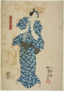 De acteur Ichikawa Danjuro VIII als Tsunagoro door Utagawa Kuniyoshi