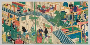 Huis van buitenlandse koopman door Utagawa Sadahide