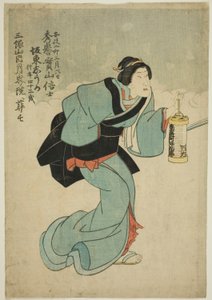 Herdenkingsportret van de acteur Bando Shuka I door Utagawa School