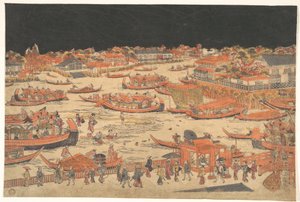 Kawabiraki door Utagawa Toyoharu