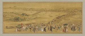 Ryogoku Brug door Utagawa Toyoharu