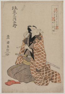 Bando Mitsugoro IV in een Reiskleed door Utagawa Toyokuni