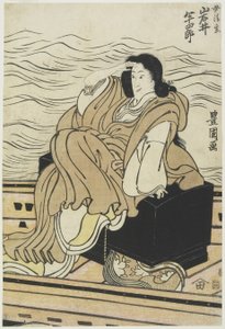 De acteur Iwai Hanshiro als de vrouw Seigen, 1804-1825 door Utagawa Toyokuni