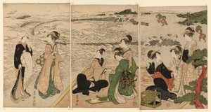 Een Uitje aan Zee door Utagawa Toyokuni I