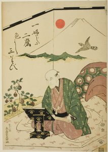 Portret van Eijudo op eenenzeventigjarige leeftijd door Utagawa Toyokuni I