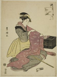 De twaalfde maand (Goku getsu), uit de serie "Modieuze twaalf maanden (Furyu junikagetsu)" door Utagawa Toyokuni I