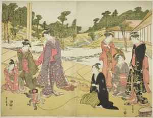 De Jonge Aap Showman door Utagawa Toyokuni I