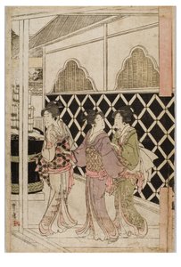 Nieuwjaarspelgrimage naar Myohoji in Horinouchi, Edo, c.1804-1810 door Utagawa and Toyokuni Utagawa Toyohiro
