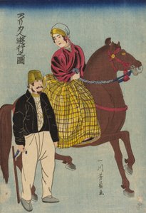 Amerikanen op een uitje door Utagawa Yoshikazu