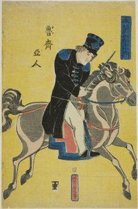 Rus (Oroshiajin), uit de serie "Mensen van de Vijf Naties (Gokakoku no uchi)" door Utagawa Yoshitora