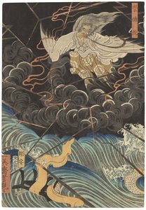 Tametomo homare no jukketsu (Tien beroemde uitmuntendheden van Tametomo), c. 1858
