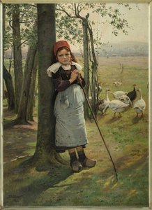 Het ganzenmeisje, ca. 1885 door Vaclav Brozik