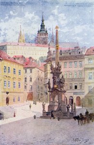 Pestzuil van de Heilige Drie-eenheid, Malostranske Namesti, Mala Strana, Praag