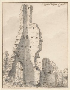 De ruïne van de kerk van Eik en Duinen bij Den Haag