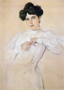 Maria Pavlovna Botkina door Valentin Aleksandrovich Serov