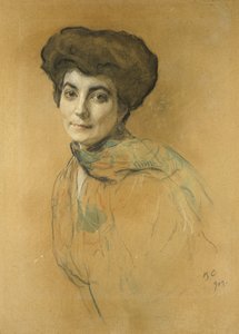 Portret van Elena Ivanovna Roerich