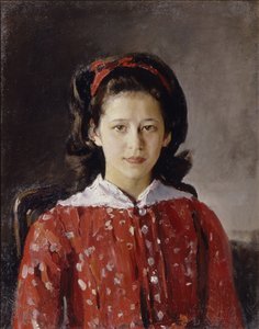 Portret van Lyudmila Anatolyevna Mamontova 1874-1937, 1884