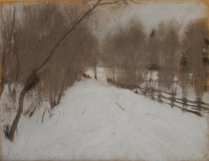Winterweg naar Domotkanovo, 1904 door Valentin Aleksandrovich Serov