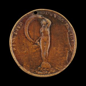 Fortuna met een sluier [achterkant], 1584