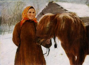 Vrouw met een paard, 1898, 1965