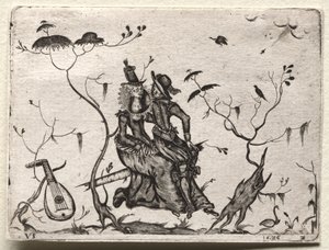 Paar Geliefden, 1626 door Valentin Sezenius