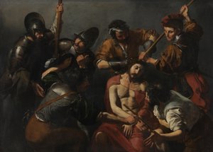 De doornenkroning van Christus door Valentin de Boulogne