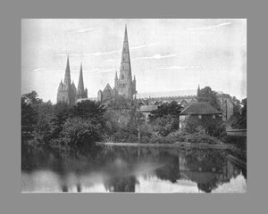Lichfield Kathedraal, c1900 door Valentine and Sons Ltd