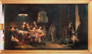 Nacht van de 9 Thermidor jaar II (27 juli) door Valeri Ivanovich Jacobi