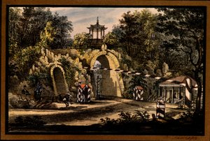 Het Grand Caprice paviljoen in het Catherine Park van Tsarskoye Selo (ca. 1820) door Valerian Platonovich Langer