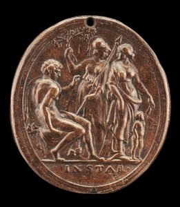 Hercules tussen Minerva en Venus door Valerio Belli